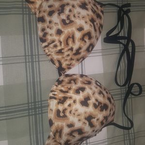 Cheetah print bikini top - NWT